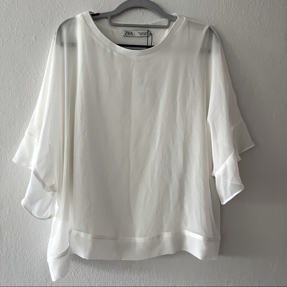 ZARA White Blouse 🤍 - Picture 1 of 5